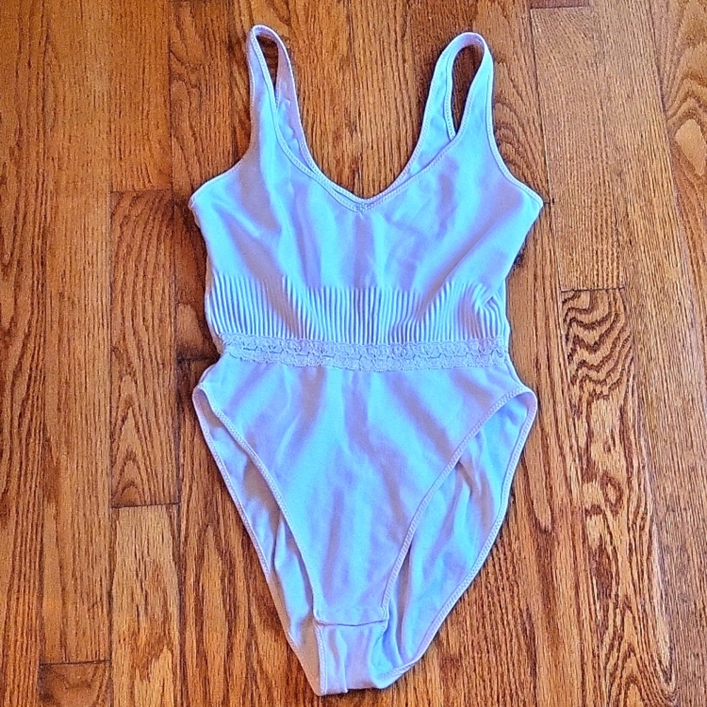 Christian Dior EUC women's soft pink one piece teddy size Med.